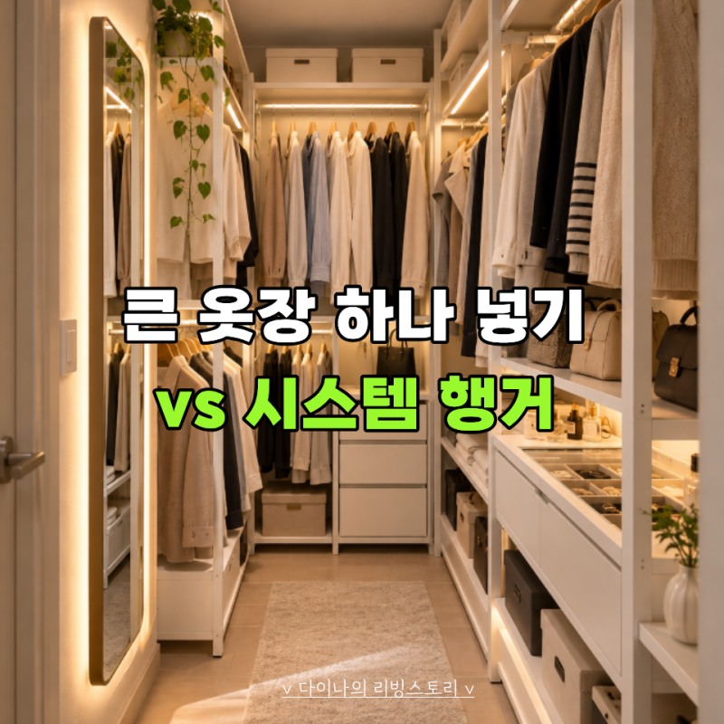 작은 드레스룸일수록 시스템행거가 편한 이유... 써보니 달랐습니다