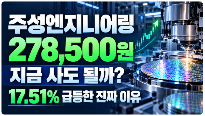 주성엔지니어링 27만8,500원, 지금 사도 될까? 17.51% 급등한 진짜 이유