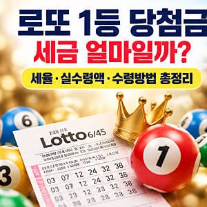 로또 1등 당첨금 세금 얼마일까? 세율·실수령액·수령방법