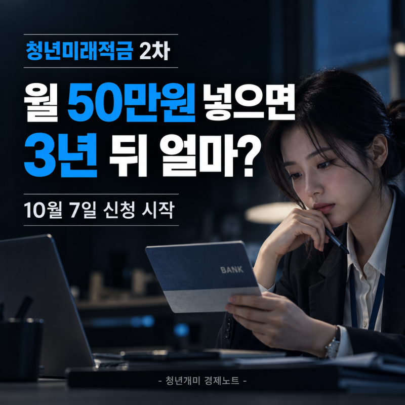 "월 50만원 넣으면 3년 뒤 얼마?" 청년미래적금 2차 신청·청년도약계좌 갈아타기 계산