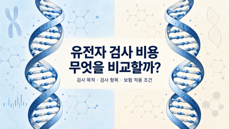 유전자 검사 비용 비교 전 확인할 항목