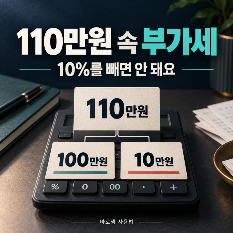 공급가액 계산기, 부가세 포함 금액에서 공급가액·세액 역산하는 법