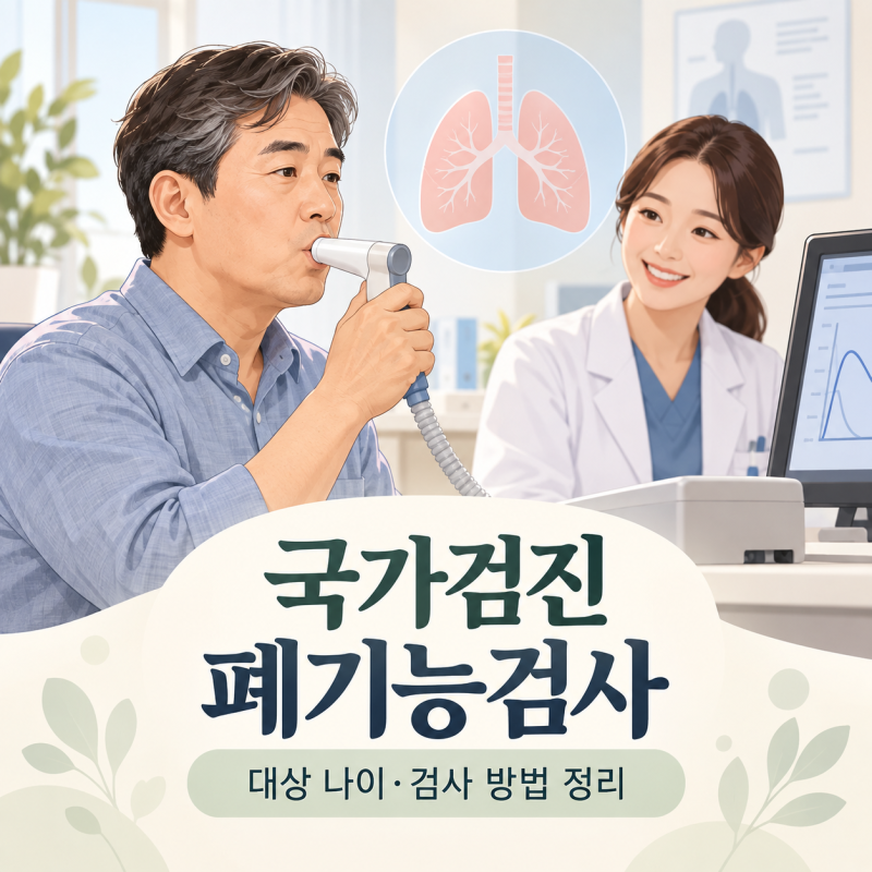 국가건강검진에 폐기능검사가 생겼다고? 대상 나이와 검사 방법 정리
