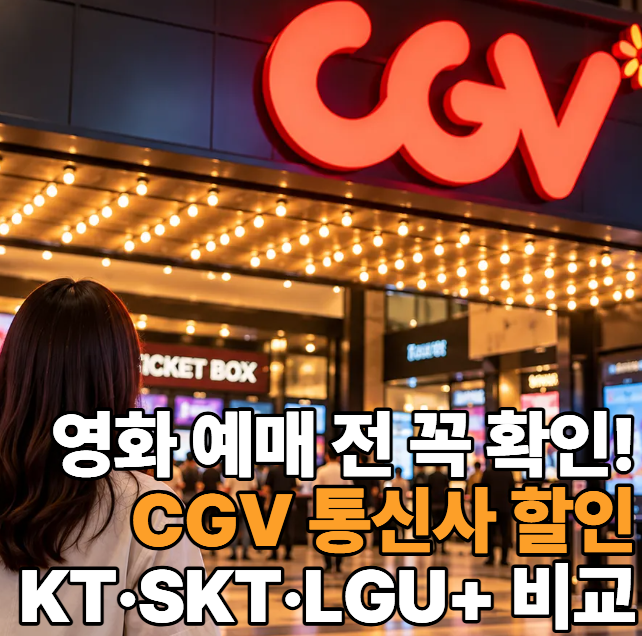 CGV 통신사 할인 총정리｜KT·SKT·LGU+ 영화 할인 어디가 좋을까?