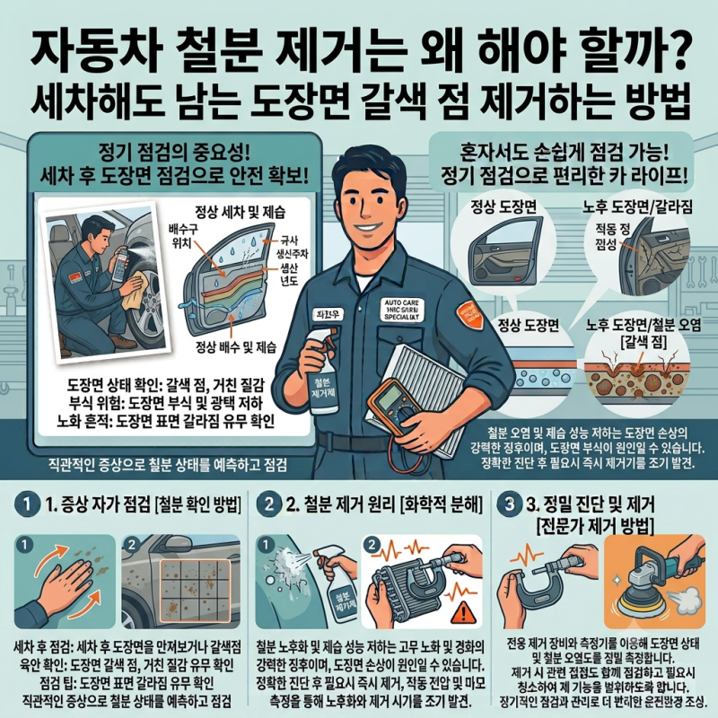 자동차 철분 제거는 왜 해야 할까?｜세차해도 남는 도장면 갈색 점 제거하는 방법
