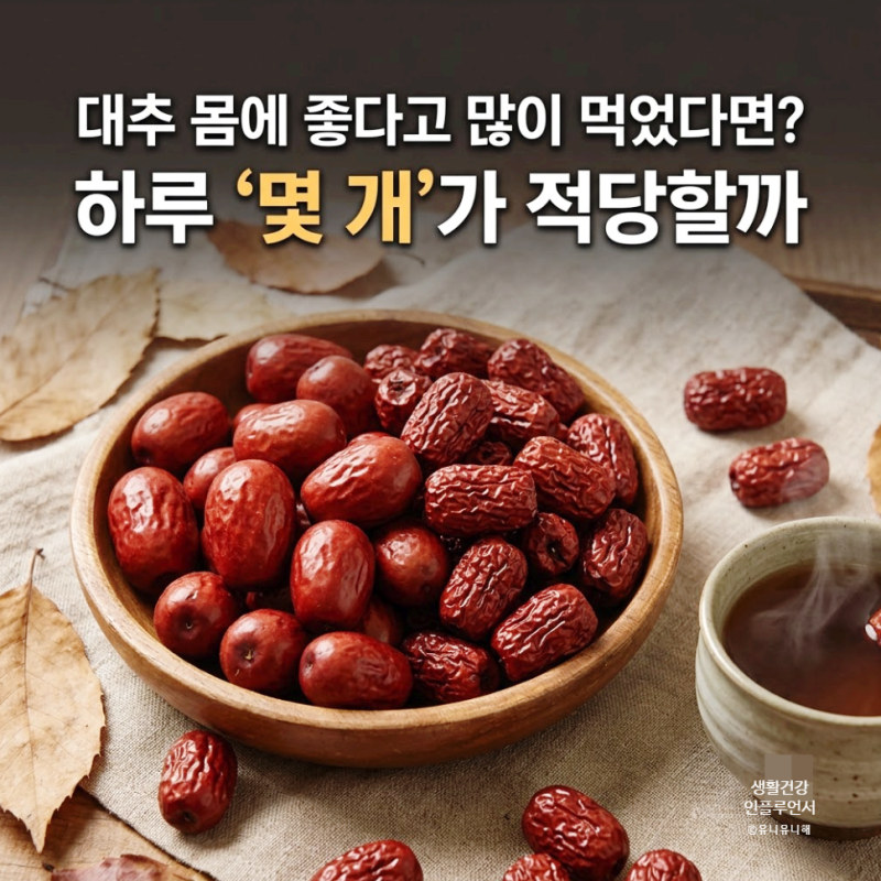 대추효능, 생대추vs말린대추 뭐가 더 좋고 하루 몇 개 먹어야 할까?