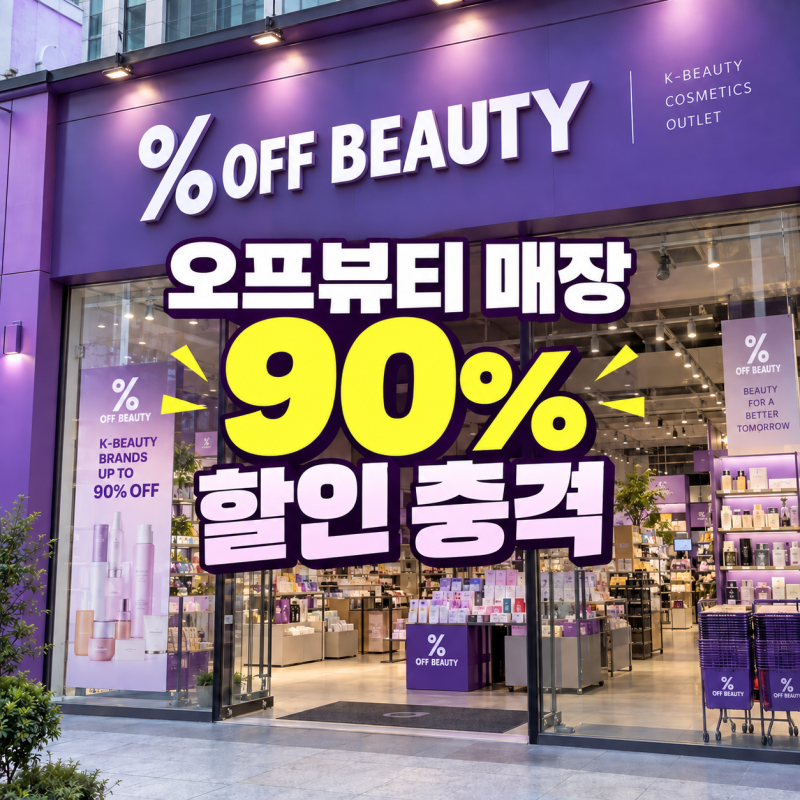 오프뷰티 매장, 올리브영보다 싸다고? 90% 할인 충격