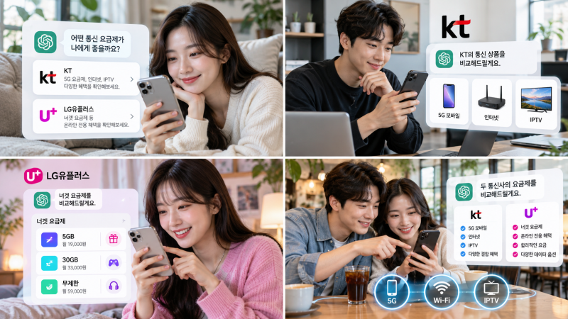 KT·LG유플러스 챗GPT 연동, 이제 요금제도 AI에게 물어본다…어디까지 가능할까?