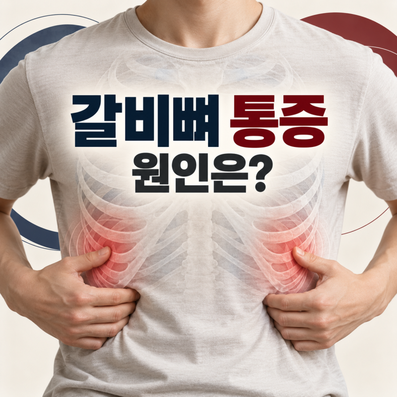 왼쪽·오른쪽 갈비뼈 통증, 눌렀을 때와 숨 쉴 때 원인은?