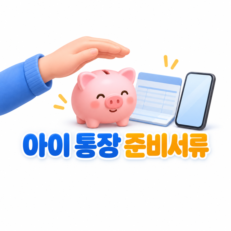 미성년자 통장 개설, 준비 서류와 비대면 방법 확인