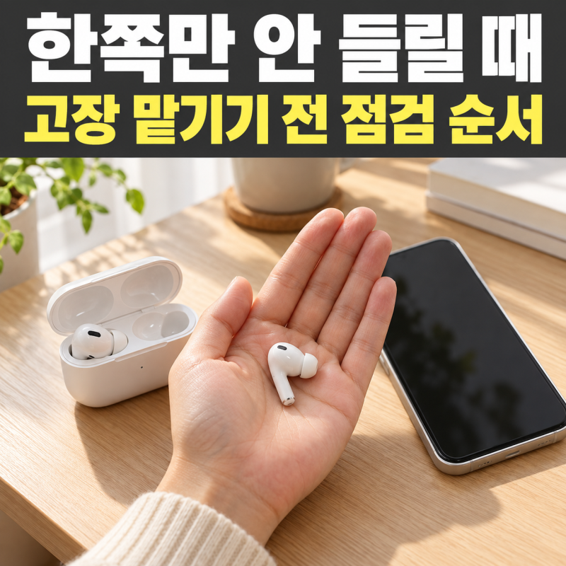 무선 이어폰 한쪽 안들림 해결, 에어팟·갤럭시 버즈 초기화 순서