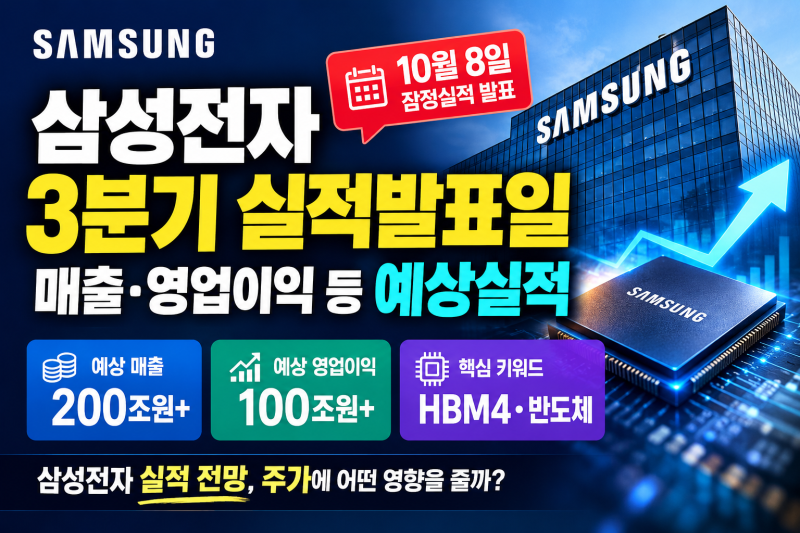 삼성전자 3분기 실적발표일, 매출·영업이익 예상실적 총정리