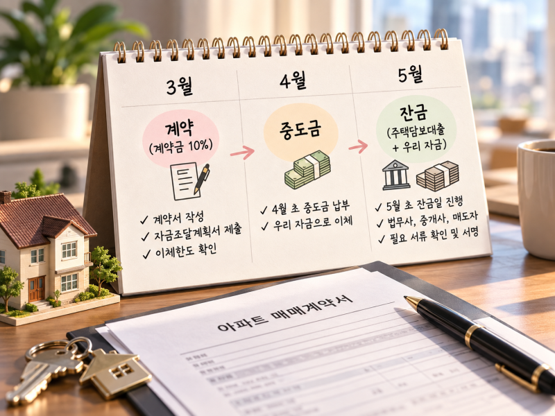 아파트 잔금일 실제 과정｜주택담보대출부터 소유권 이전까지