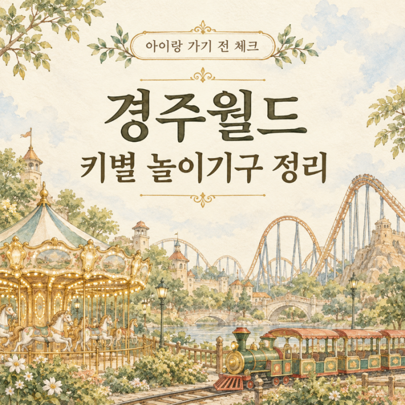 경주월드 키별 놀이기구 정리｜아이랑 가기 전 보호자 동반 조건 확인하기