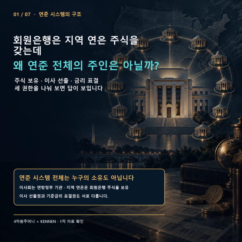미국 연준(Fed)은 누가 소유할까? 지역 연은 주식과 금리 결정권