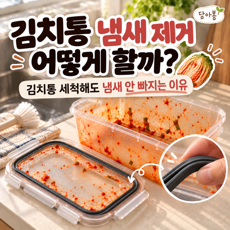 김치통 냄새 제거 방법, 여러 번 씻어도 냄새나는 이유