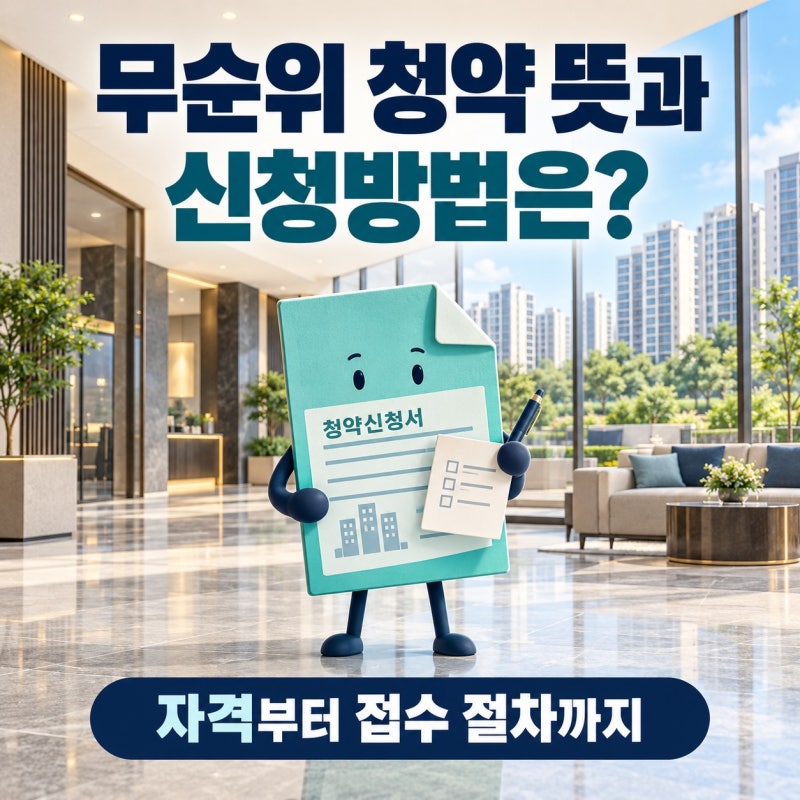 무순위 청약 뜻과 신청방법은?