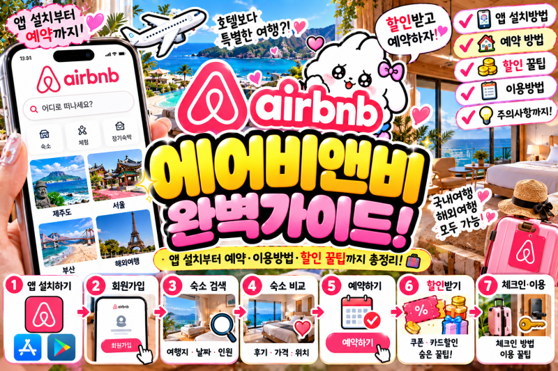 에어비앤비 처음이라면 이것부터! 앱 설치부터 예약·할인까지 한 번에 총정리
