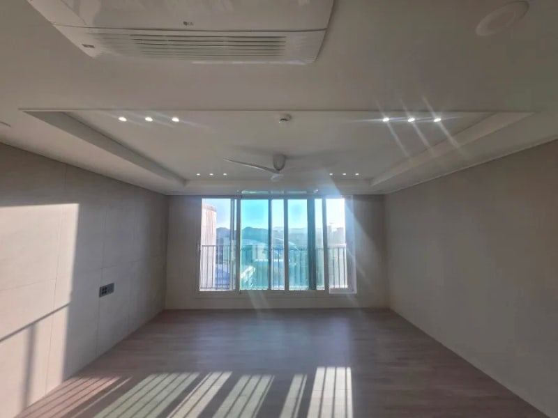 광주 풍암동 위파크더센트럴 실링팬 + 다운라이트 + 간접조명 시공｜전기·도배 하루 시공