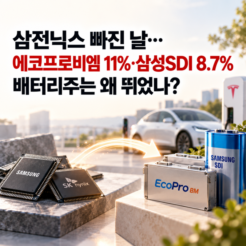 삼전닉스는 빠졌는데…에코프로비엠 11.41%, 삼성SDI 8.70% 뛴 이유는?