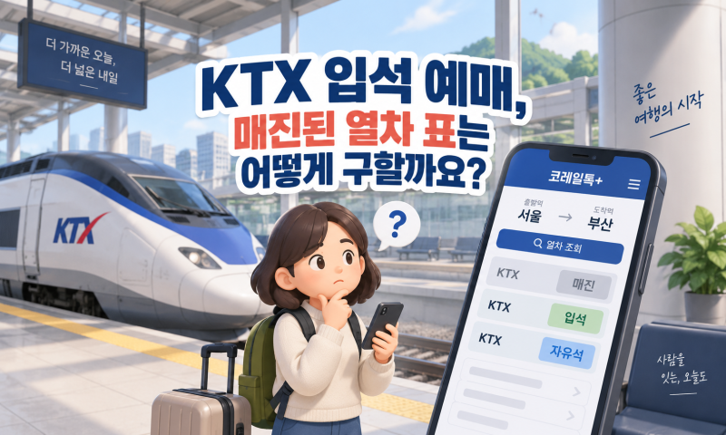 KTX 입석 예매, 매진된 열차 표는 어떻게 구할까요?
