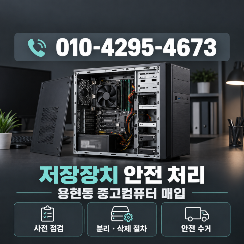 저장장치가 그대로 남은 PC, 용현동 중고컴퓨터 매입 전 준비하면 좋은 부분