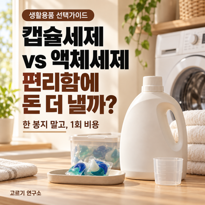 캡슐세제 vs 액체세제,편리함에 돈을 더 낼 가치가 있을까?