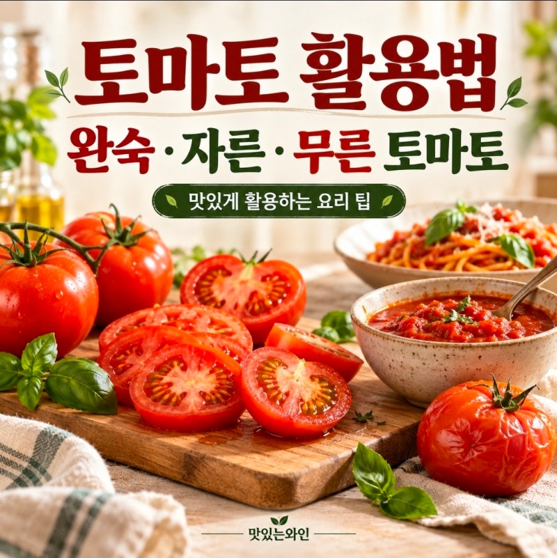 [실온·냉장 보관 차이, 완숙토마토, 자른 토마토, 무른 토마토 활용법]