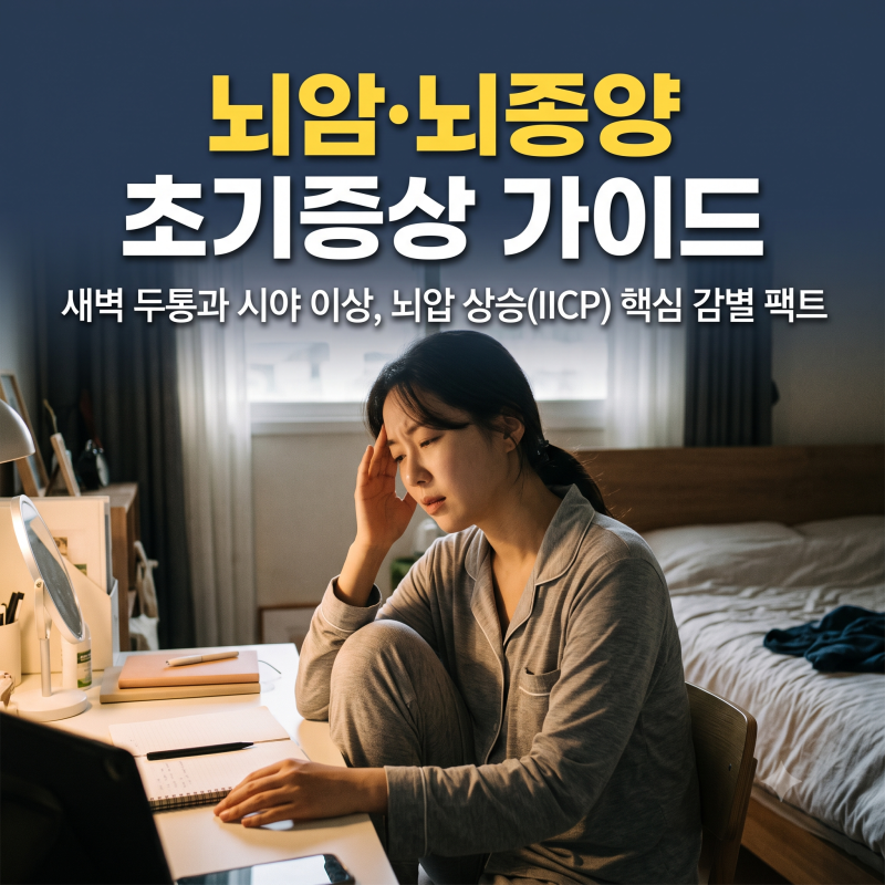 단순 편두통과 다른 뇌암 뇌종양 초기증상, 뇌압 상승 신호와 최신 분자진단 트렌드
