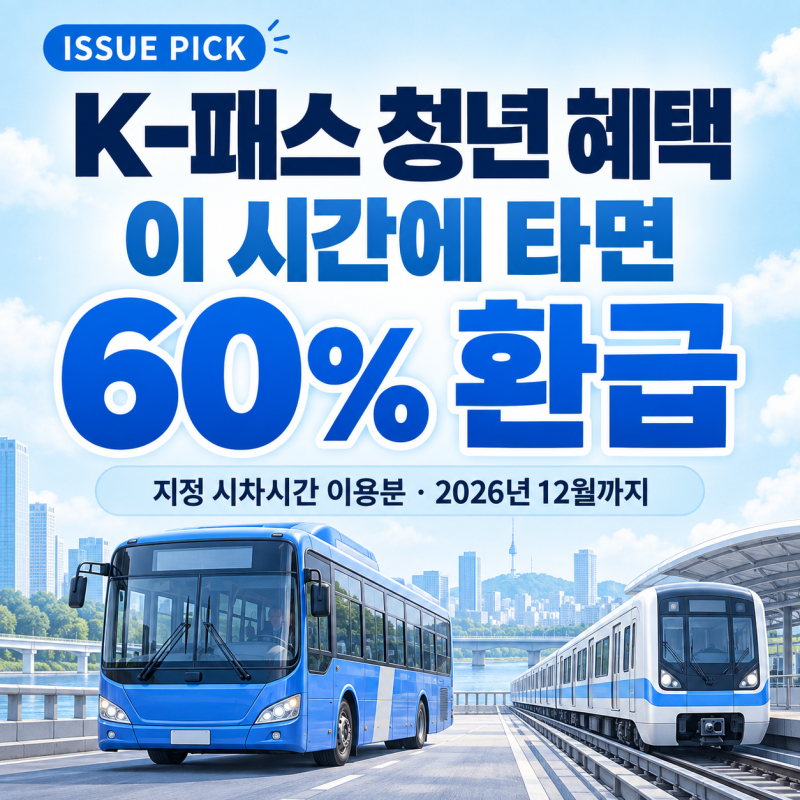 교통정책 | 2026 K-패스 청년 혜택 총정리 | 이 시간에 타면 60% 환급된다고?