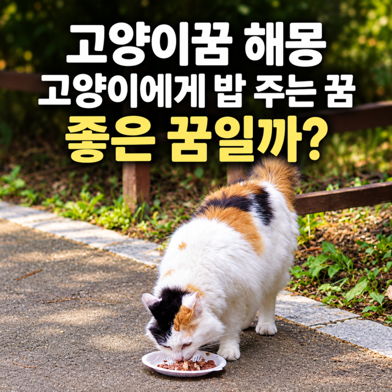고양이꿈 해몽, 고양이에게 밥 주는 꿈은 좋은 꿈일까?