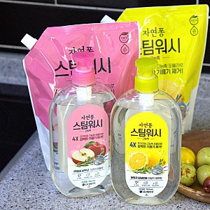 고농축 주방세제 추천 자연퐁 스팀워시 과일채소 세척 친환경세제 사용 후기
