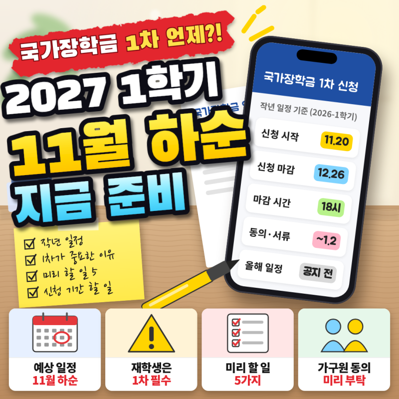 국가장학금 1차 신청 언제? 공지 전에 준비할 것부터