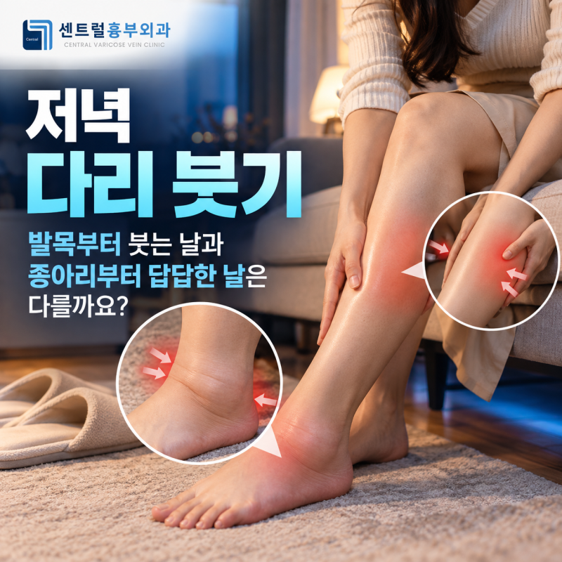 저녁 다리 붓기 발목부터 붓는다면 하지정맥과 관련이 있을까?