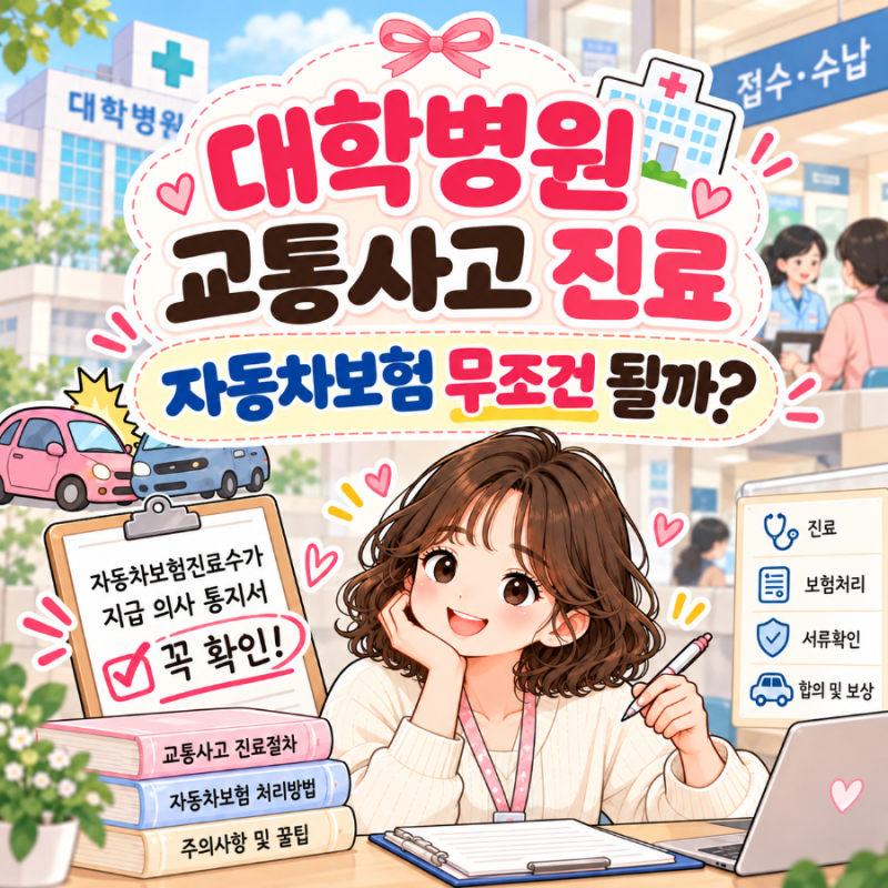 교통사고 접수번호 있는데 왜 자동차보험 처리가 안 될까? 대학병원 방문 전 꼭 확인하세요