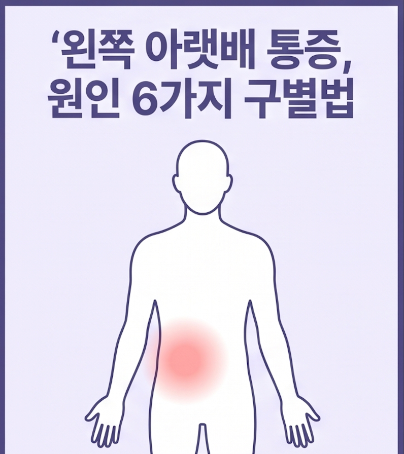 왼쪽 아랫배 통증 원인 6가지, 질환별 의심 신호 병원가야할 때는?