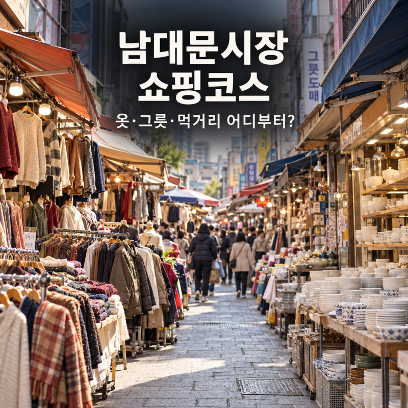 남대문시장 쇼핑코스｜옷·그릇·먹거리, 어디부터 둘러볼까?