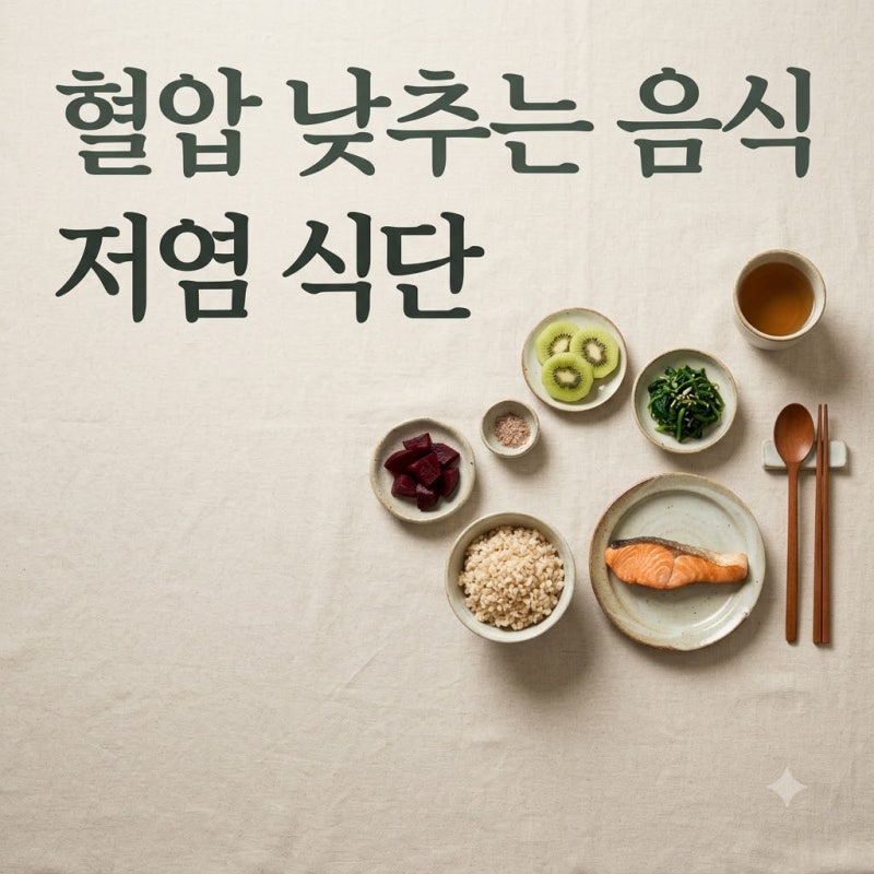 고혈압 낮추는 방법 음식 7가지와 저염 식단