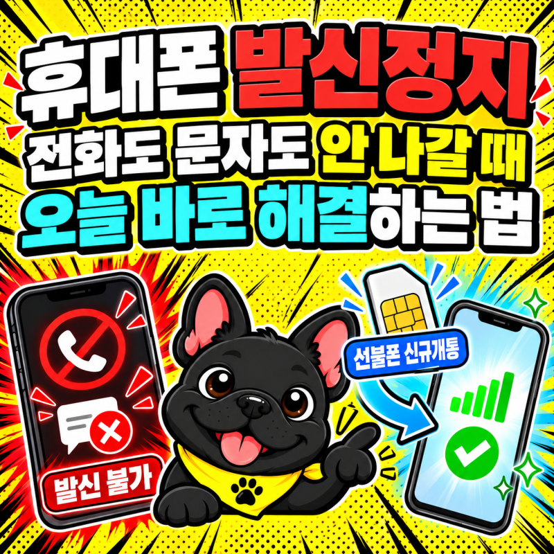 휴대폰발신정지, 전화도 문자도 안 나갈 때 오늘 바로 해결하는 법