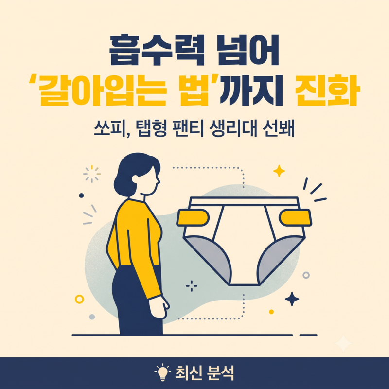 LG유니참 쏘피 탭형 팬티형생리대 출시, 약사법상 의약외품 허가 기준과 사이드탭 흡수력 최....
