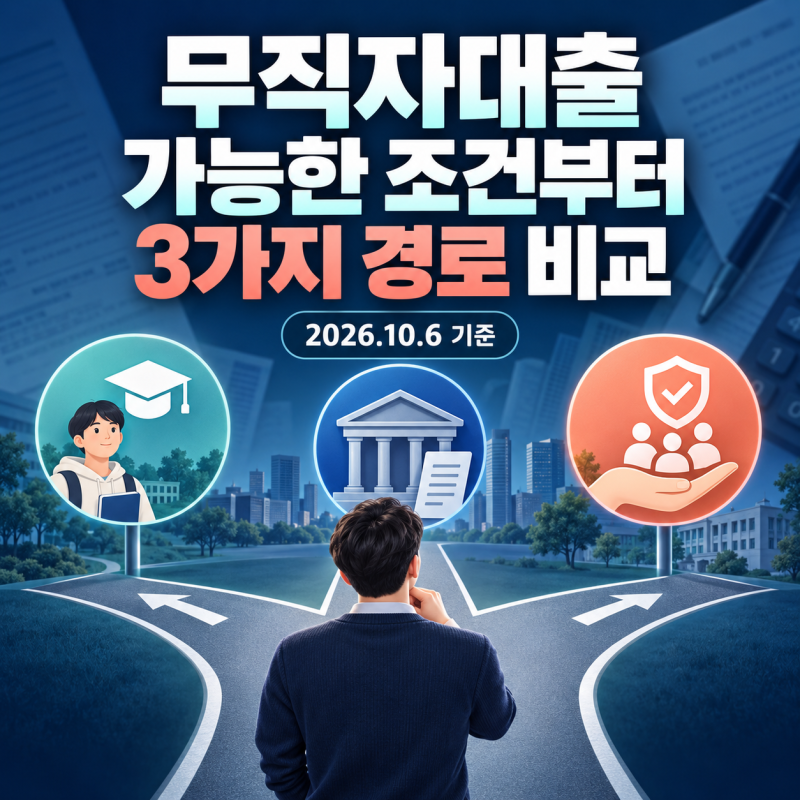 무직자대출 가능한 조건｜햇살론유스·비상금대출·100만원 정책대출