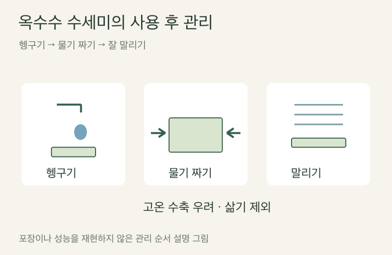 스카치브라이트 옥수수 수세미, 삶아도 될까요?