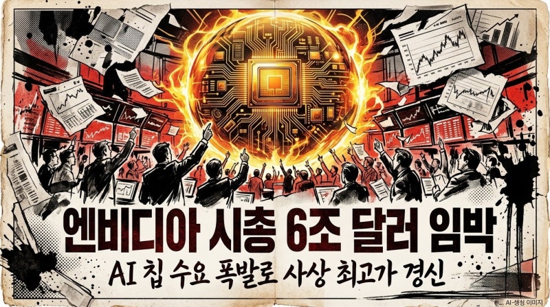엔비디아 시총 6조 달러 눈앞, "유가 100달러 재돌파에도 나스닥 신고가"