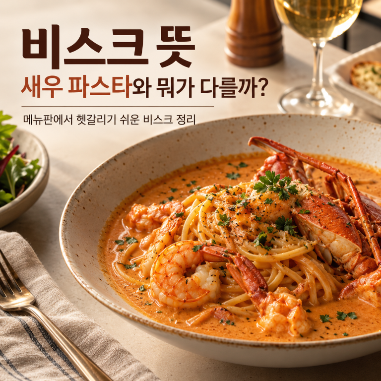 비스크 뜻, 새우 파스타랑 뭐가 다를까? 메뉴판에서 헷갈릴 때 보는 법