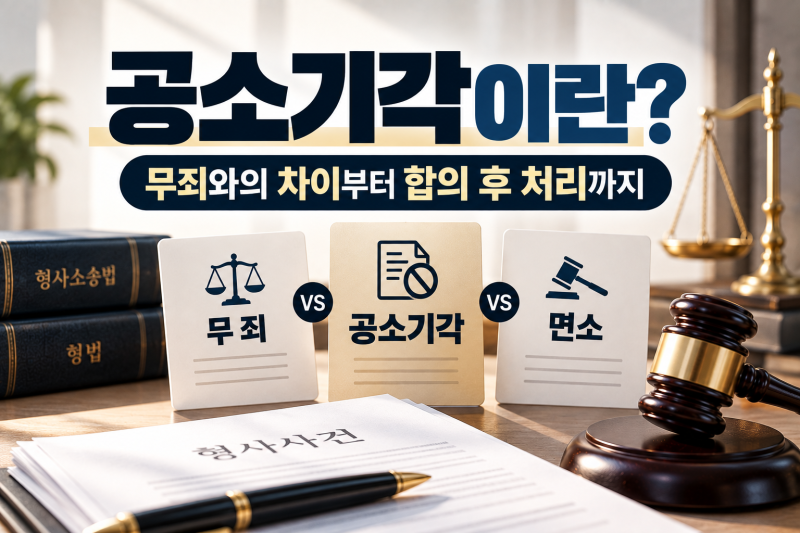 공소기각이란? 무죄와의 차이부터 합의·고소취소 후 처리까지