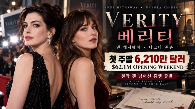 앤 해서웨이·다코타 존슨의 ‘베리티’, 세계 첫 주말 6,210만 달러…원작 팬 넘어선 출발