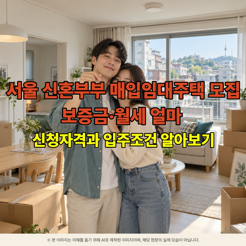 서울 신혼부부 매입임대주택 모집 보증금·월세 얼마? 신청자격과 입주조건 알아보기
