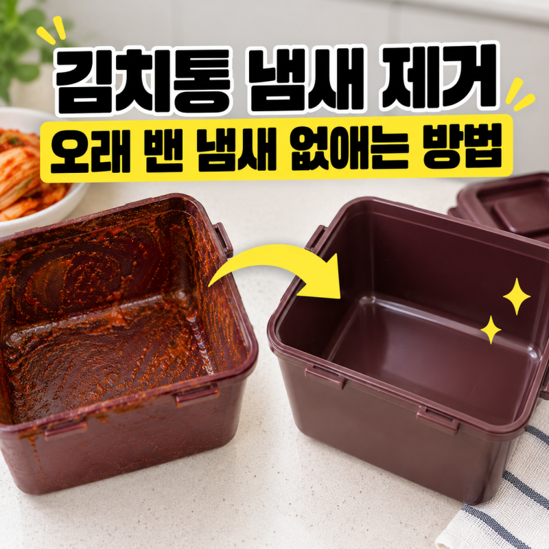 김치통 냄새 제거 오래 밴 냄새 없애는 방법