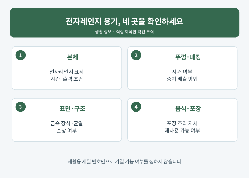 전자레인지 사용 가능한 용기, 재질보다 표시를 먼저 확인하세요
