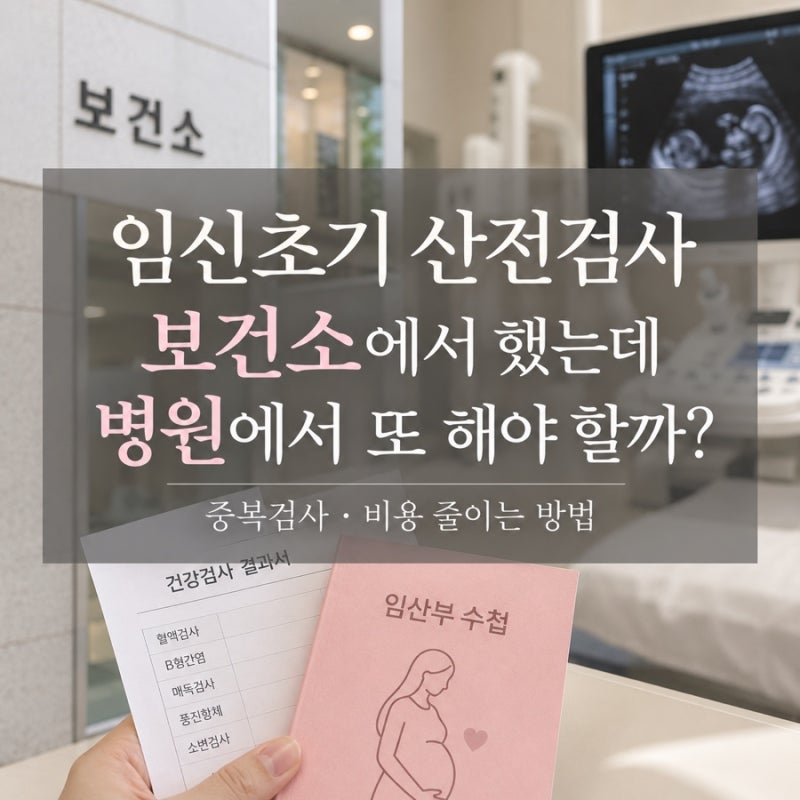 임신 후 검사 보건소에서 했는데 병원에서 또? 두 번 할 필요 없었다